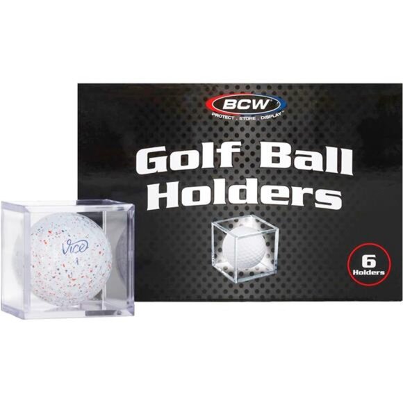Golf Ball Display Case | Clear Polystyrene Shell Golf Ball Display |Display Case - Picture 1 of 8